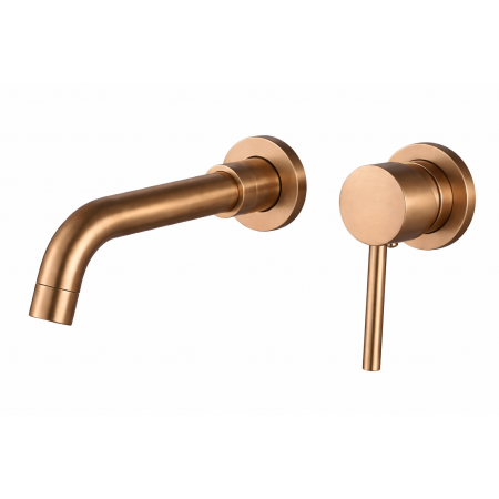 Смеситель для раковины VBI MILANO LONG BRUSHED COPPER скрытого монтажа