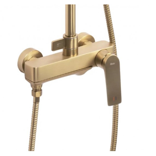 Душевой гарнитур REA  AVALON BRUSHED GOLD матовое золото с изливом