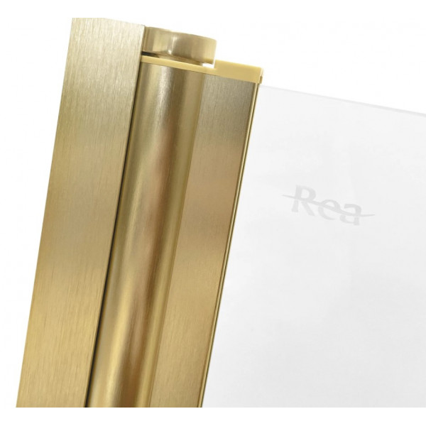 Шторка для ванны REA  AGAT-3 120 BRUSHED GOLD складная