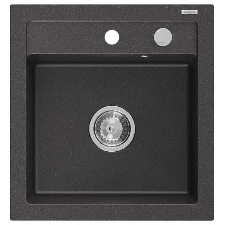 Гранітна кухонна мийка MEXEN VITO BLACK GRANITE + сифон CHROME