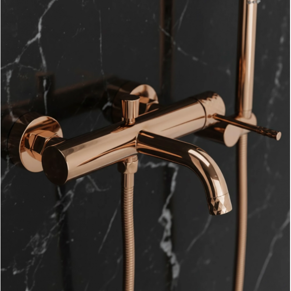 Смеситель для ванны REA LUNGO DIAMOND COPPER настенный