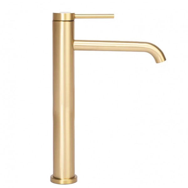 Смеситель для раковины (умывальника) REA CLIF BRUSHED GOLD золотой матовый высокий
