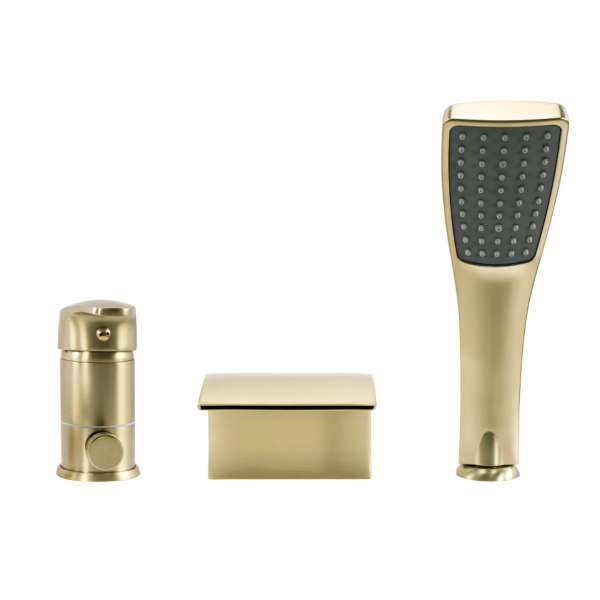 Смеситель для ванны REA RIVEN BRUSHED GOLD на борт ванны