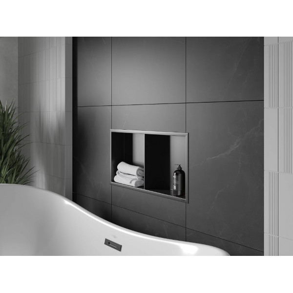 Вбудована полиця MEXEN X-Wall-R 60x30 BLACK з обідком *
