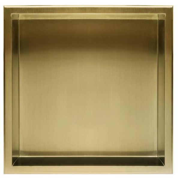 Встраиваемая полка REA 30X30 BRUSHED GOLD с ободком