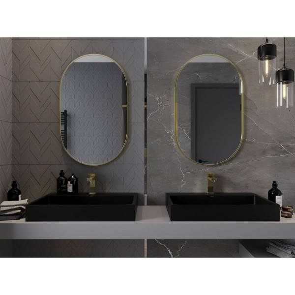 Дзеркало MEXEN LOFT 90x55 GOLD овальне