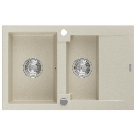 Гранітна кухонна мийка MEXEN GASPAR BEIGE + сифон CHROME