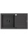 Гранітна кухонна мийка MEXEN PABLO BLACK GRANITE + сифон BLACK