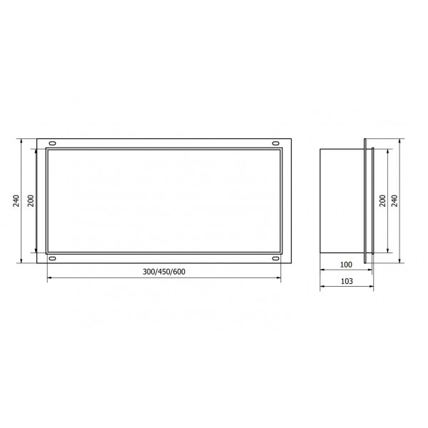 Вбудована полиця MEXEN X-Wall-NR 60x20 WHITE без обідка
