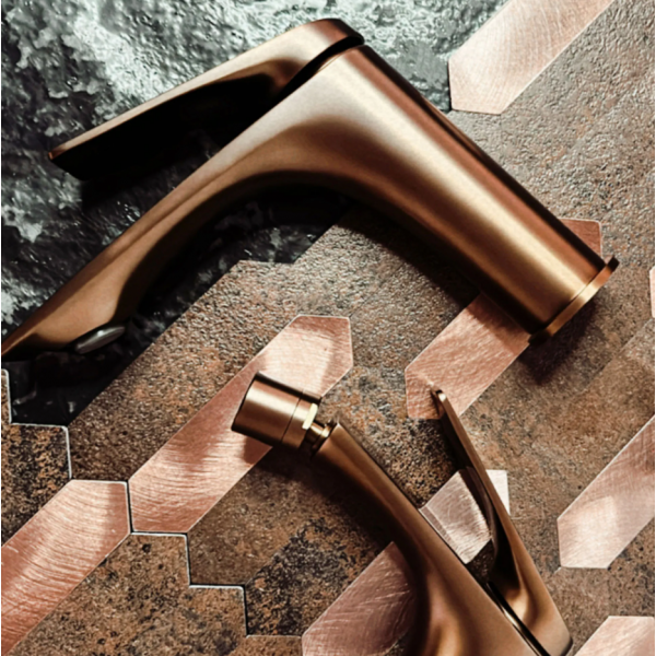 Смеситель для раковины (умывальника) REA AVALON BRUSHED COPPER низкий
