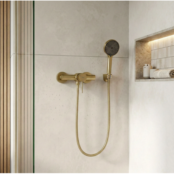 Смеситель для ванны REA LUNGO STRIPE BRUSHED GOLD без излива