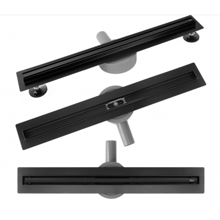 Трап для душа REA NEOX 50 SLIM PRO BLACK черный