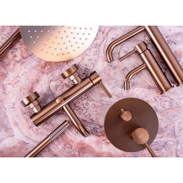 Душевая система REA LUNGO BRUSHED COPPER c термостатом + BOX скрытого монтажа