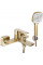 Смеситель для ванны и душа REA ARGUS BRUSHED GOLD настенный с изливом