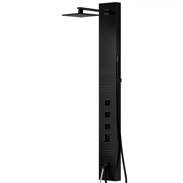 Душова панель CORSAN NEO BLACK LED з виливом
