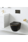 Подвесной унитаз REA CARLO BLACK MINI TORNADO FLAT GOLD EDGE