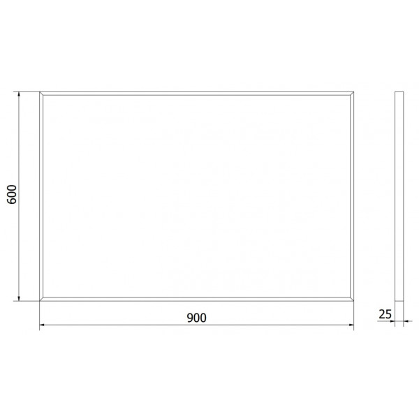 Дзеркало MEXEN LOFT 90x60 GOLD прямокутне