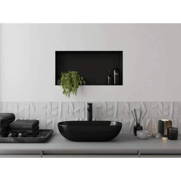 Вбудована полиця MEXEN X-Wall-NR 60x30 BLACK без обідка
