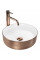 Умывальник (раковина) REA SAMI ROSE BRUSHED GOLD WHITE накладной