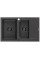 Гранітна кухонна мийка MEXEN GASPAR BLACK GRANITE + сифон BLACK