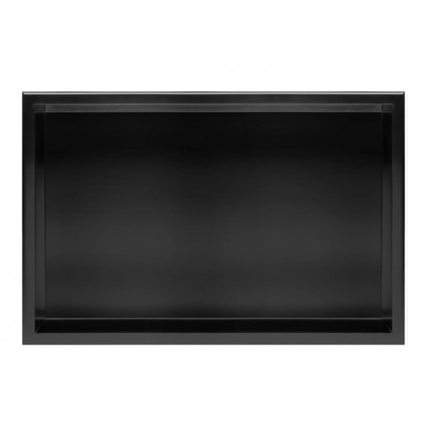 Встраиваемая полка REA 30X60 BLACK MATT с ободком