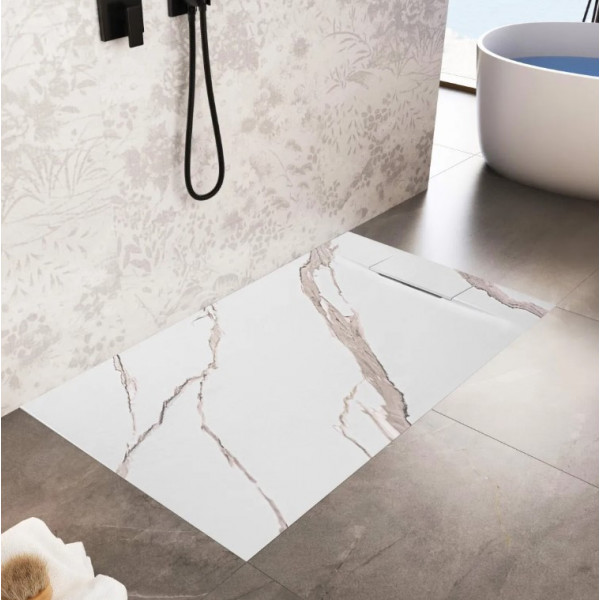 Душевой поддон REA BAZALT 90x120 CARRARA WHITE