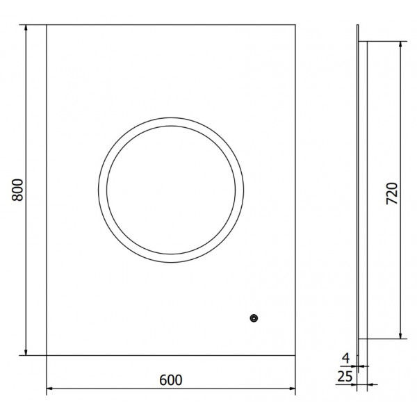 Дзеркало MEXEN KOGA 60x80 LED прямокутне