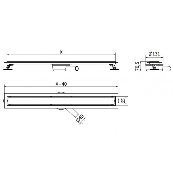 Трап для душу MEXEN FLAT 60 M03 CHROME 360° сталь