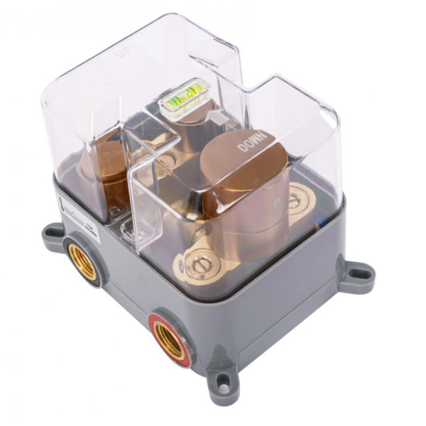 Душевая система REA LUNGO BRUSHED COPPER c термостатом + BOX скрытого монтажа