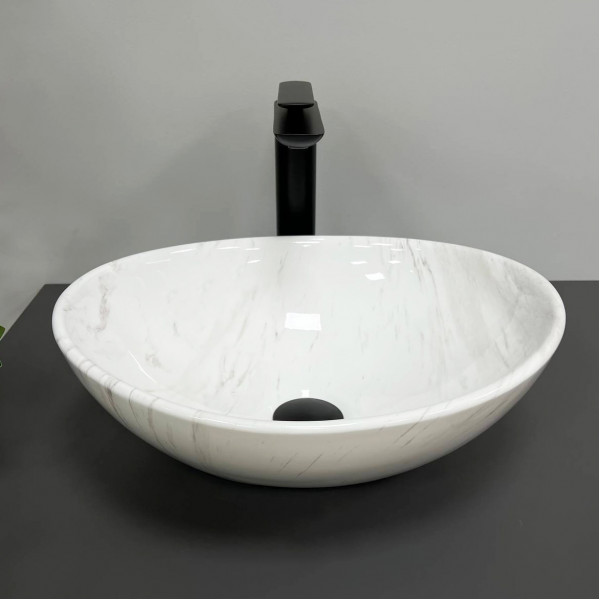 Умывальник (раковина) VBI PARMA MARBLE NATURE GLOSSY накладной