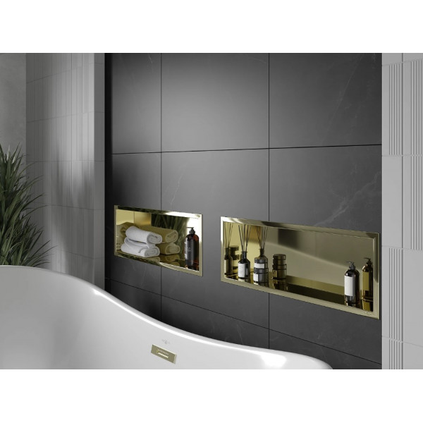 Вбудована полиця MEXEN X-Wall-R 60x20 GOLD з обідком