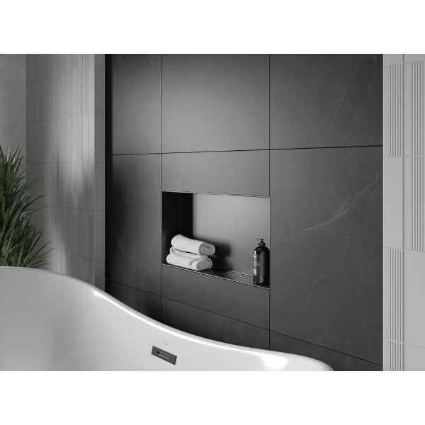 Вбудована полиця MEXEN X-Wall-NR 60x30 BLACK без обідка