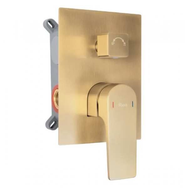 Душевая система REA MOBY BRUSHED GOLD + BOX скрытого монтажа