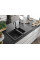 Гранітна кухонна мийка MEXEN MATIAS BLACK GRANITE + сифон BLACK