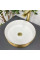 Умывальник (раковина) VBI PRATO BRUSH GOLD WHITE накладной