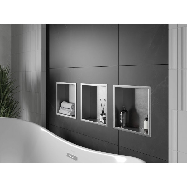 Вбудована полиця MEXEN X-Wall-R 30 INOX з обідком