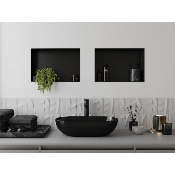 Вбудована полиця MEXEN X-Wall-NR 45x30 BLACK без обідка