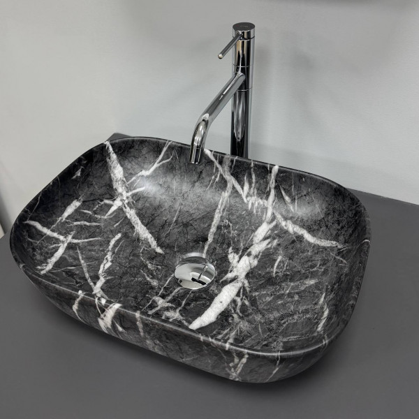 Умывальник (раковина) VBI RAVENNA BLACK OPAL MATT накладной