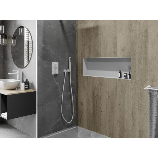 Вбудована полиця MEXEN X-Wall-NR 90 WHITE без обідка