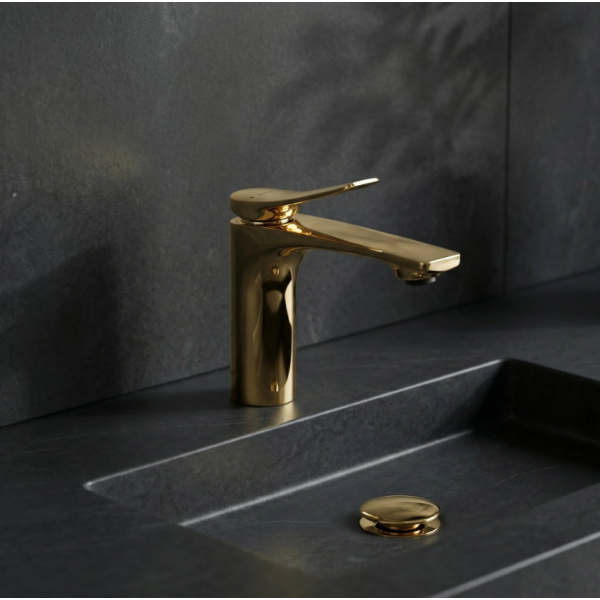 Смеситель для раковины REA VISION GOLD низкий