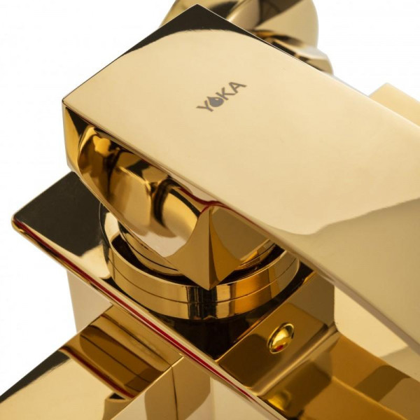 Змішувач для ванни та душу YOKA TALEA GOLD золотий настінний з виливом *