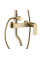 Душевой гарнитур REA STORM 2.0 BRUSHED GOLD с изливом