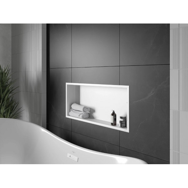 Вбудована полиця MEXEN X-Wall-R 75 WHITE з обідком