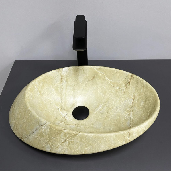 Умывальник (раковина) VBI ROTELLO BEIGE ONYX MATT накладной