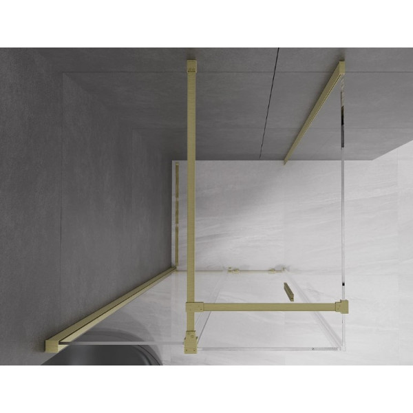 Душова кабіна MEXEN VELAR 100х100 BRUSHED GOLD