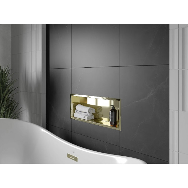 Вбудована полиця MEXEN X-Wall-R 60x20 GOLD з обідком