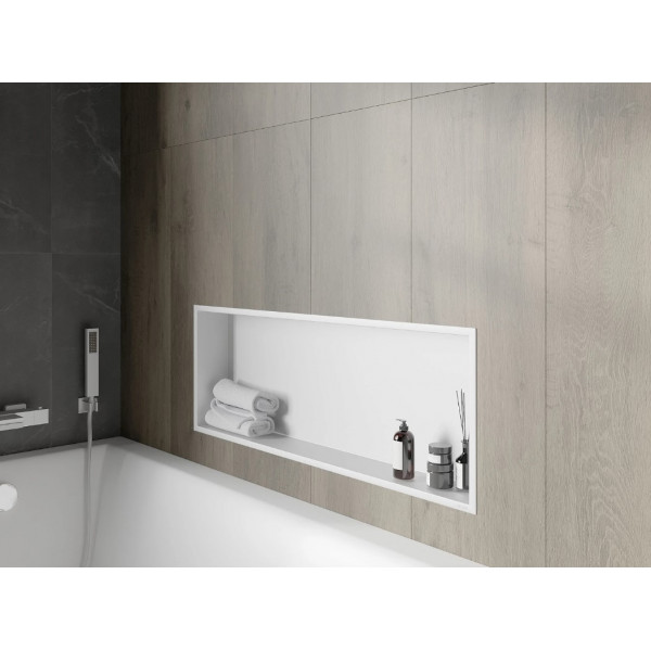 Вбудована полиця MEXEN X-Wall-R 90 WHITE з обідком