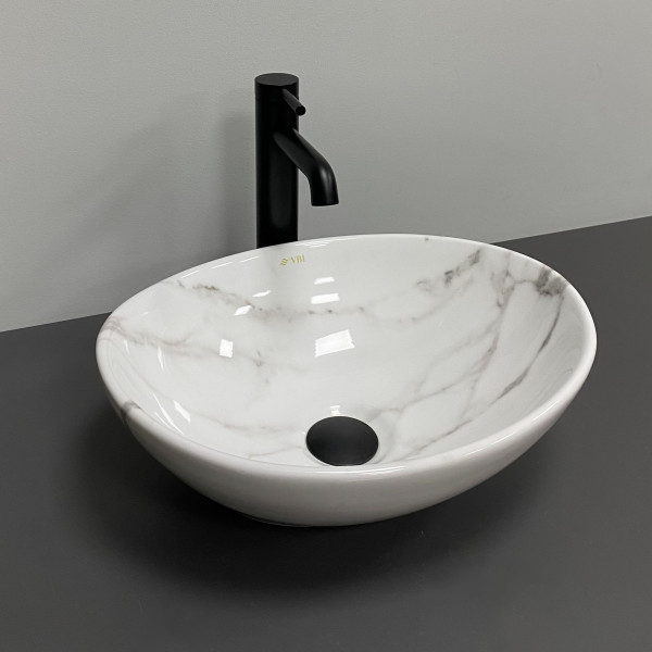 Умывальник (раковина) VBI PARMA CALCATTA GLOSSY накладной