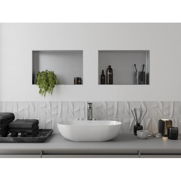 Вбудована полиця MEXEN X-Wall-NR 45x30 INOX без обідка
