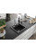 Гранітна кухонна мийка MEXEN VITO BLACK SILVER + сифон CHROME